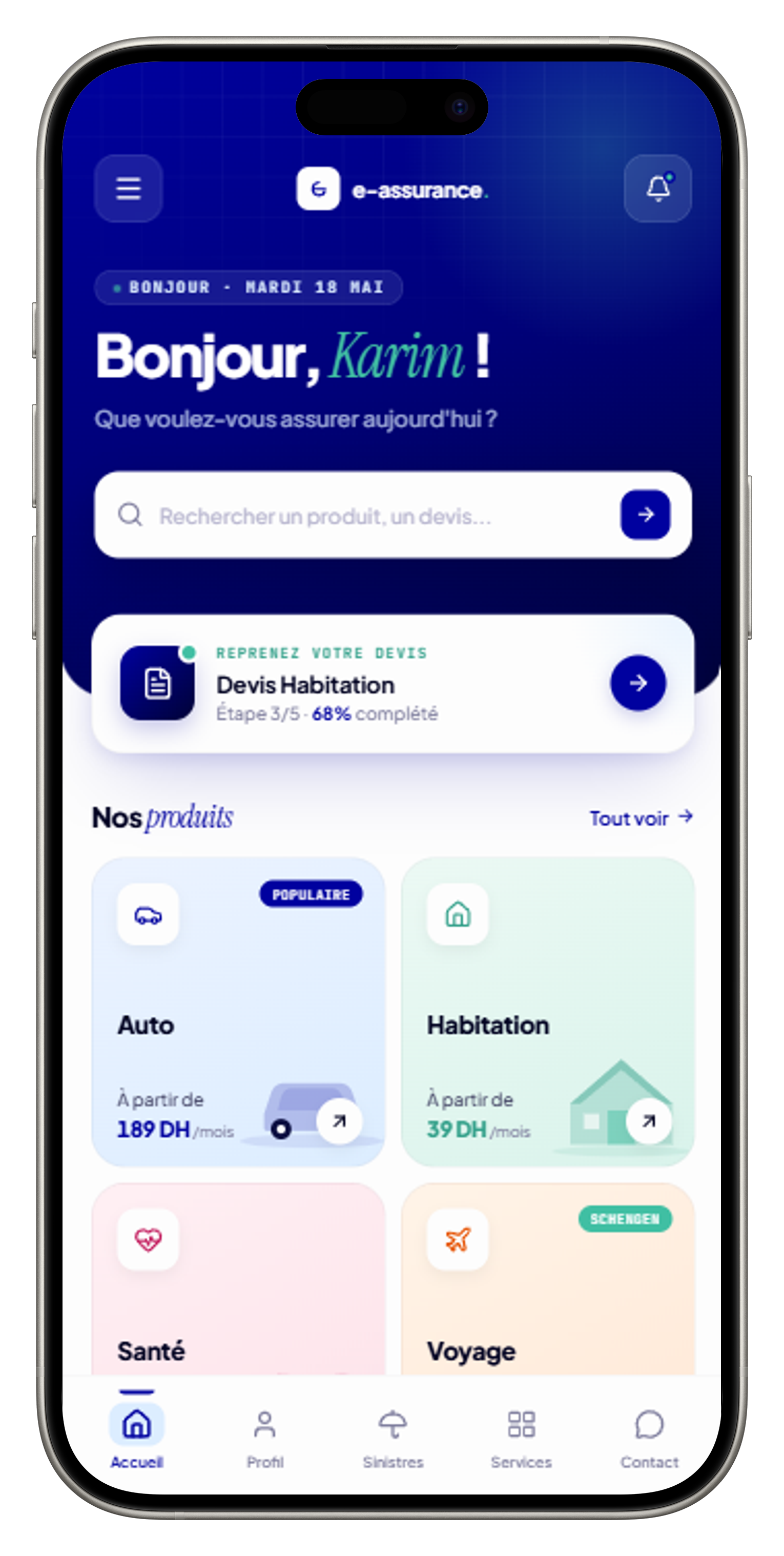 Application mobile e-Assurance